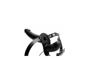 Supreme Pleasure 16,5 cm – Vibrierender Doppeldildo-Harness