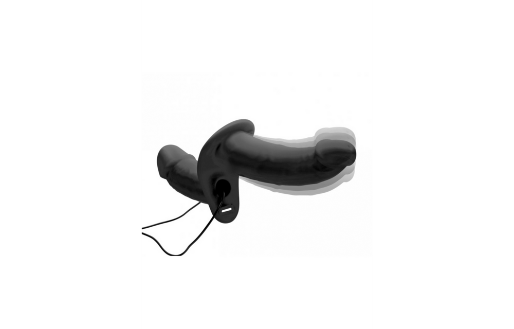 Supreme Pleasure 16.5 cm - Vibrating Double Dildo Harness