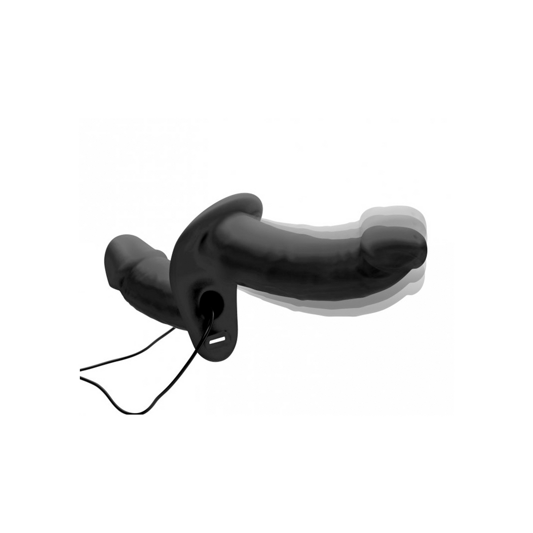 Supreme Pleasure 16,5 cm – Vibrierender Doppeldildo-Harness