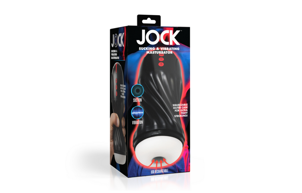 Sucking and Vibrating Masturbator - Black