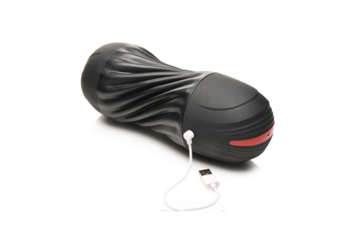 Schwarzer saugender und vibrierender Masturbator | Curve Toys Genuss