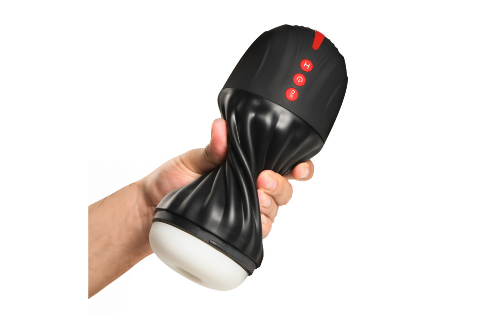 Black sucking and vibrating masturbator | Curve Toys Pleasure
