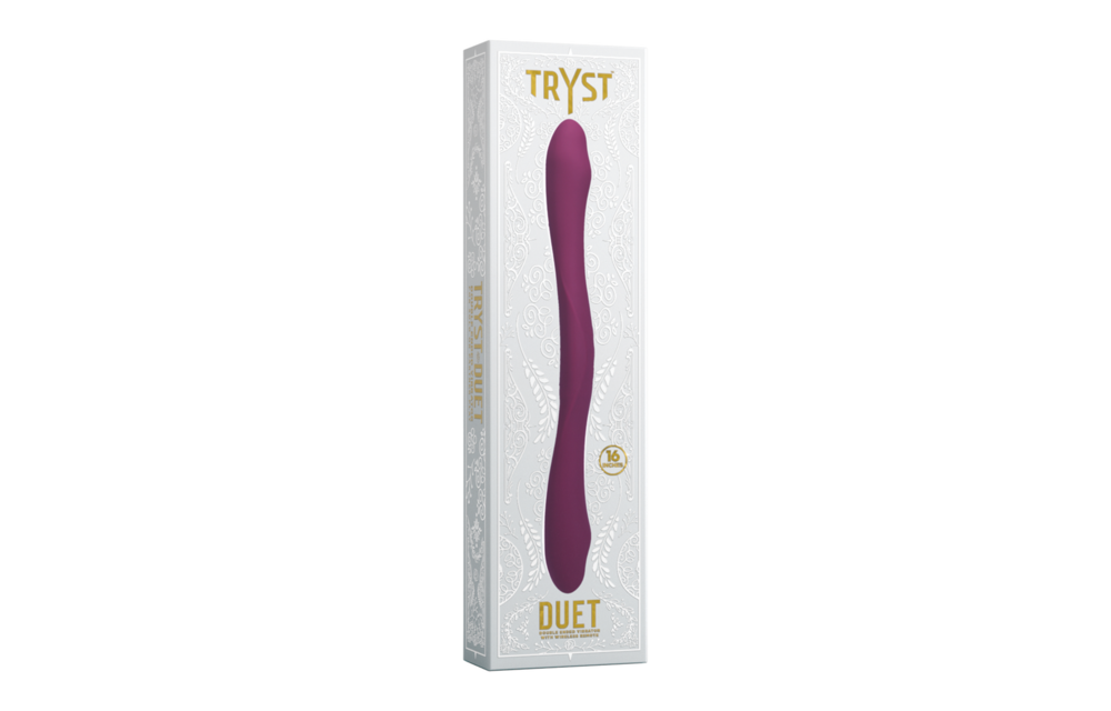 Duet - Double Ended Vibrator with Wireless Remote - Berry