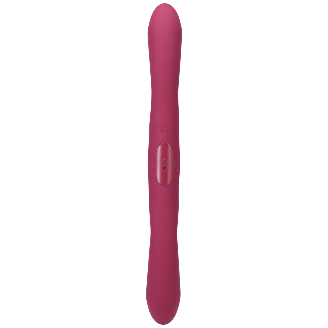 Duet - Dubbel Eind Vibrator met Draadloze Afstandsbediening - Berry