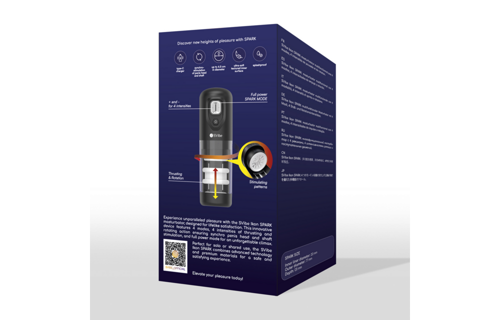 Ikon SPARK - Thrusting and Rotating Masturbator - Transparent