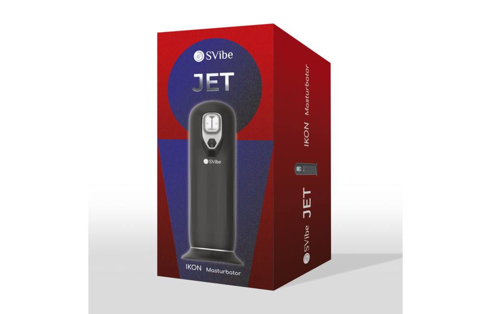Ikon JET Masturbator Black – Vibration & Heating