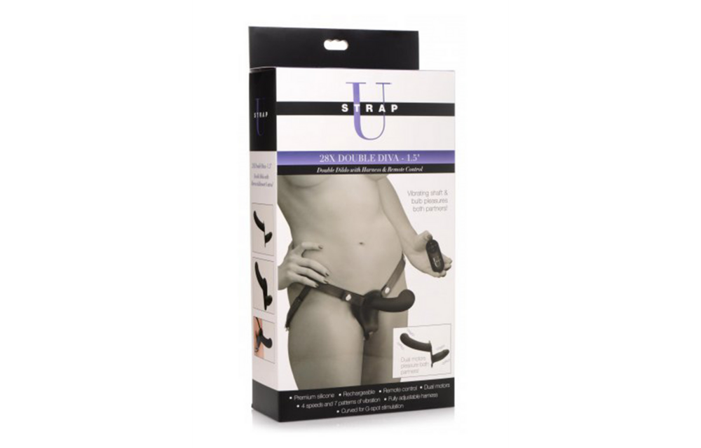 Double Diva Doppeldildo mit Harness und Fernbedienung