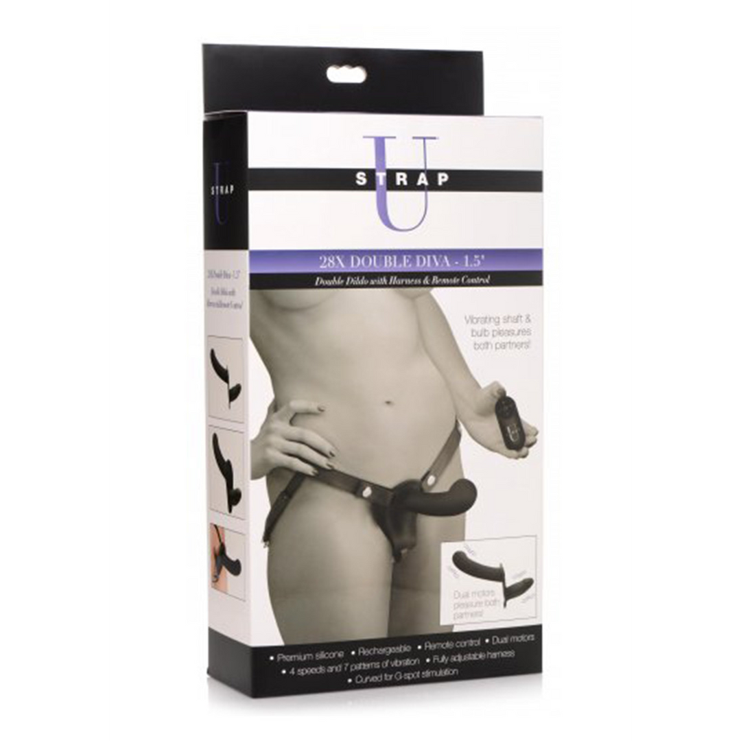 Double Diva Doppeldildo mit Harness und Fernbedienung