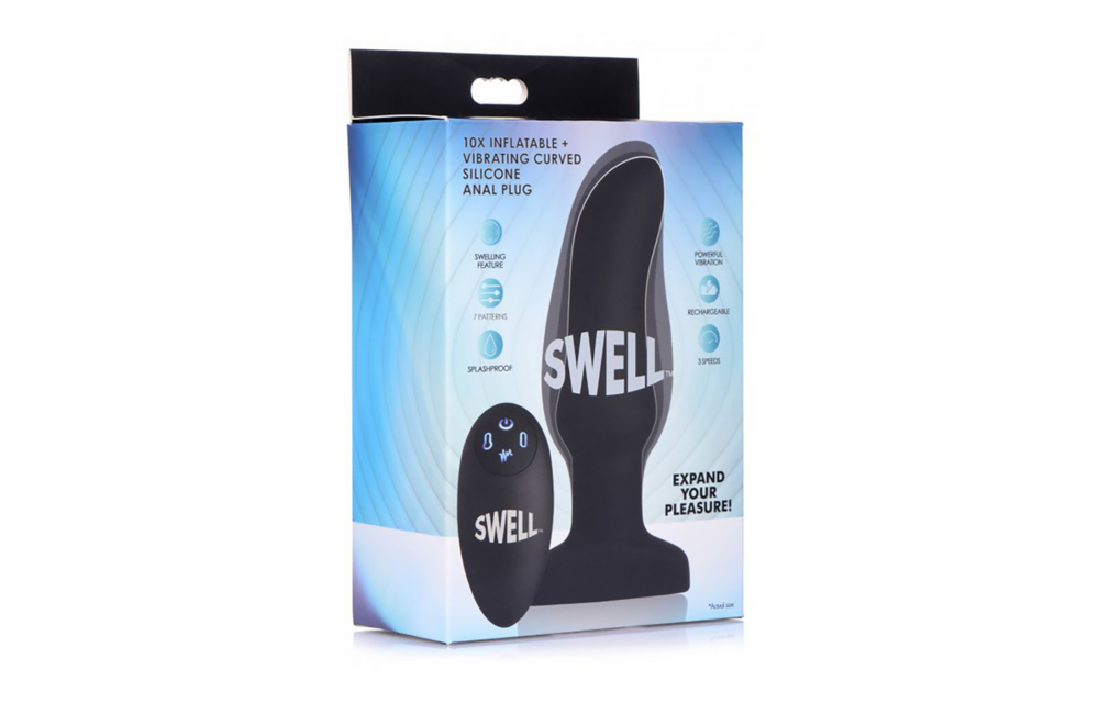 Opblaasbare Vibrerende Siliconen Butt Plug 15,5 cm - XR Brands