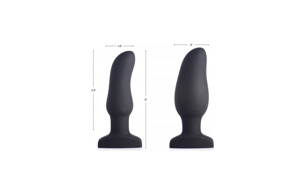 Opblaasbare Vibrerende Siliconen Butt Plug 15,5 cm - XR Brands