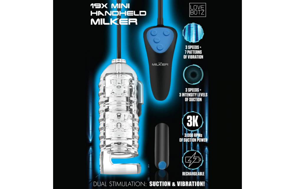 Mini Handheld Milker Black - Discreet & Powerful Pleasure