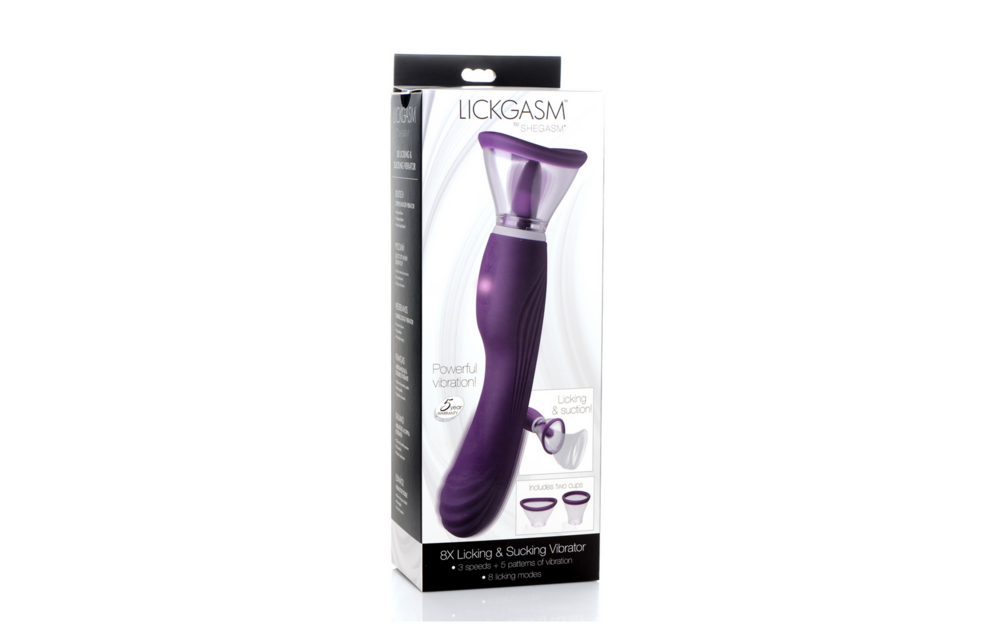 Lickgasm Vibrator Lila | 8x lecken, saugen & vibrieren