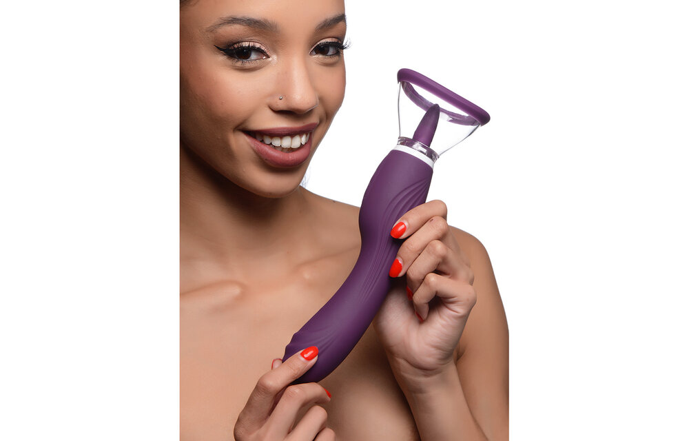 Lickgasm vibrator purple | 8x licking, sucking & vibrating