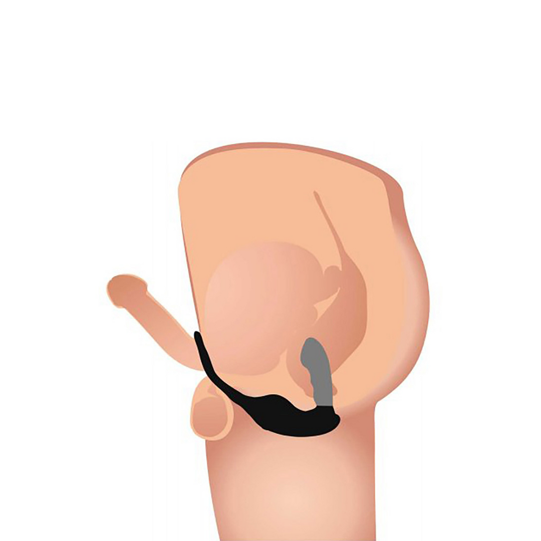 Milch- und vibrierender Prostatamassager + Harness 7 Geschwindigkeiten