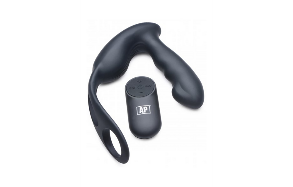 Milch- und vibrierender Prostatamassager + Harness 7 Geschwindigkeiten