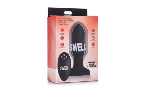 Inflatable Vibrating Silicone Butt Plug 13.9 cm | XR Brands