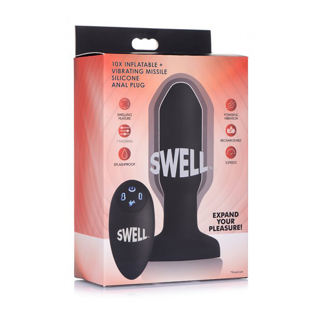 Inflatable Vibrating Silicone Butt Plug 13.9 cm | XR Brands