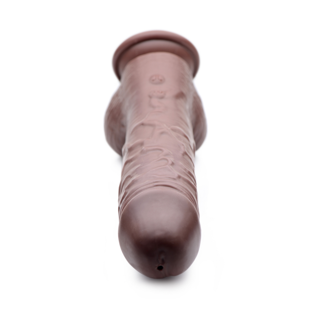 Squirting Dildo 21,5 cm met 10 Vibratiestanden - XR Brands