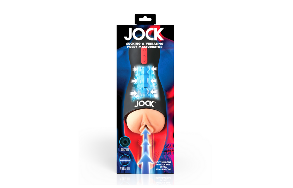 Sucking and Vibrating Pussy Masturbator - Black