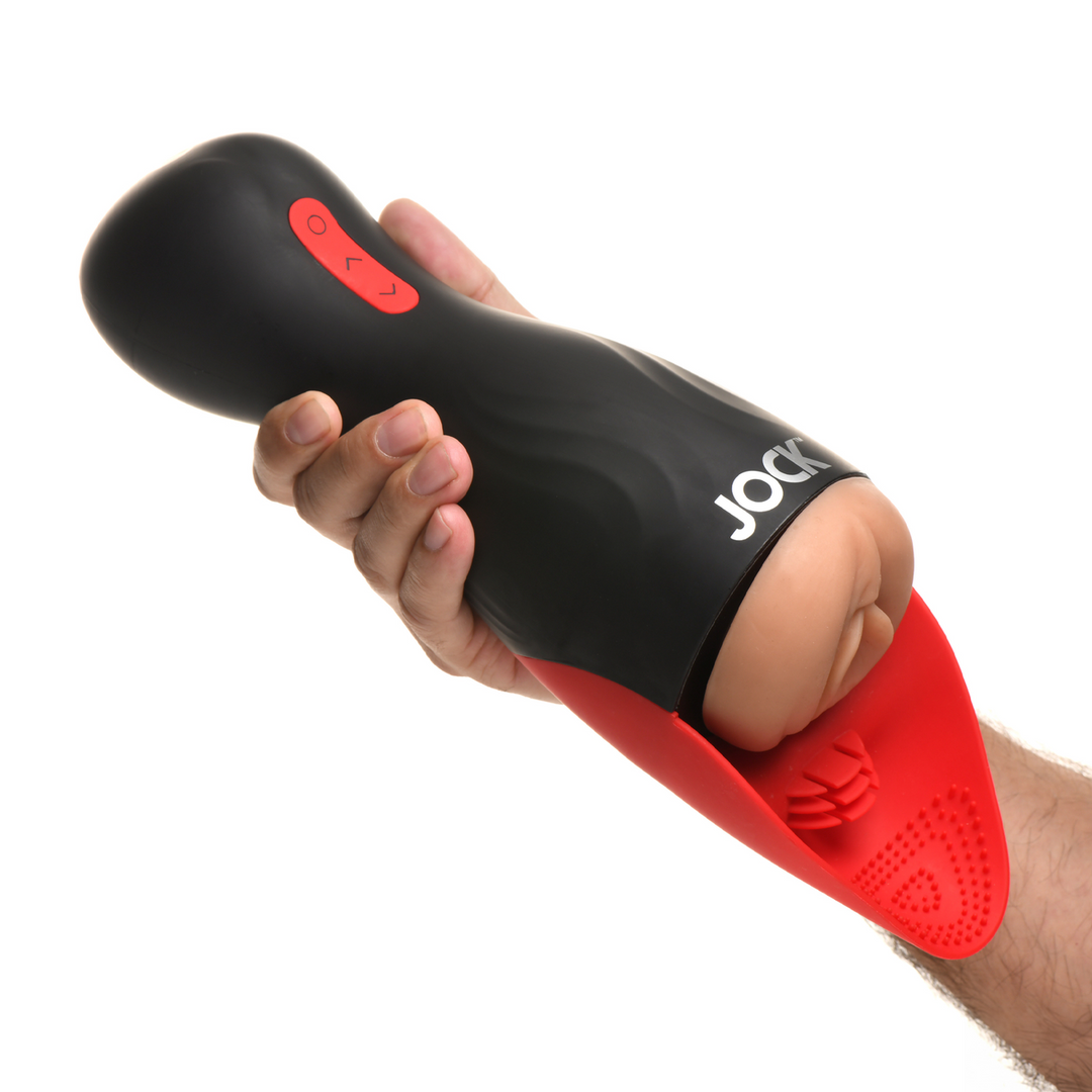 Sucking and Vibrating Pussy Masturbator - Black