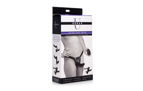 Su Double Take 24,1 cm - Strap-On Harness met Vibraties