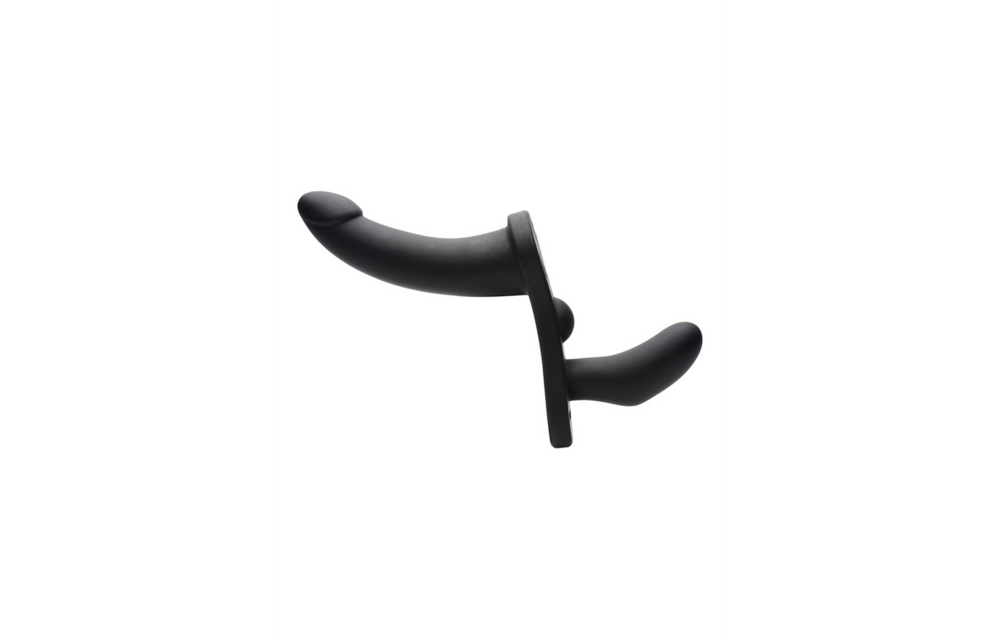 Su Double Take 24,1 cm - Strap-On Harness met Vibraties