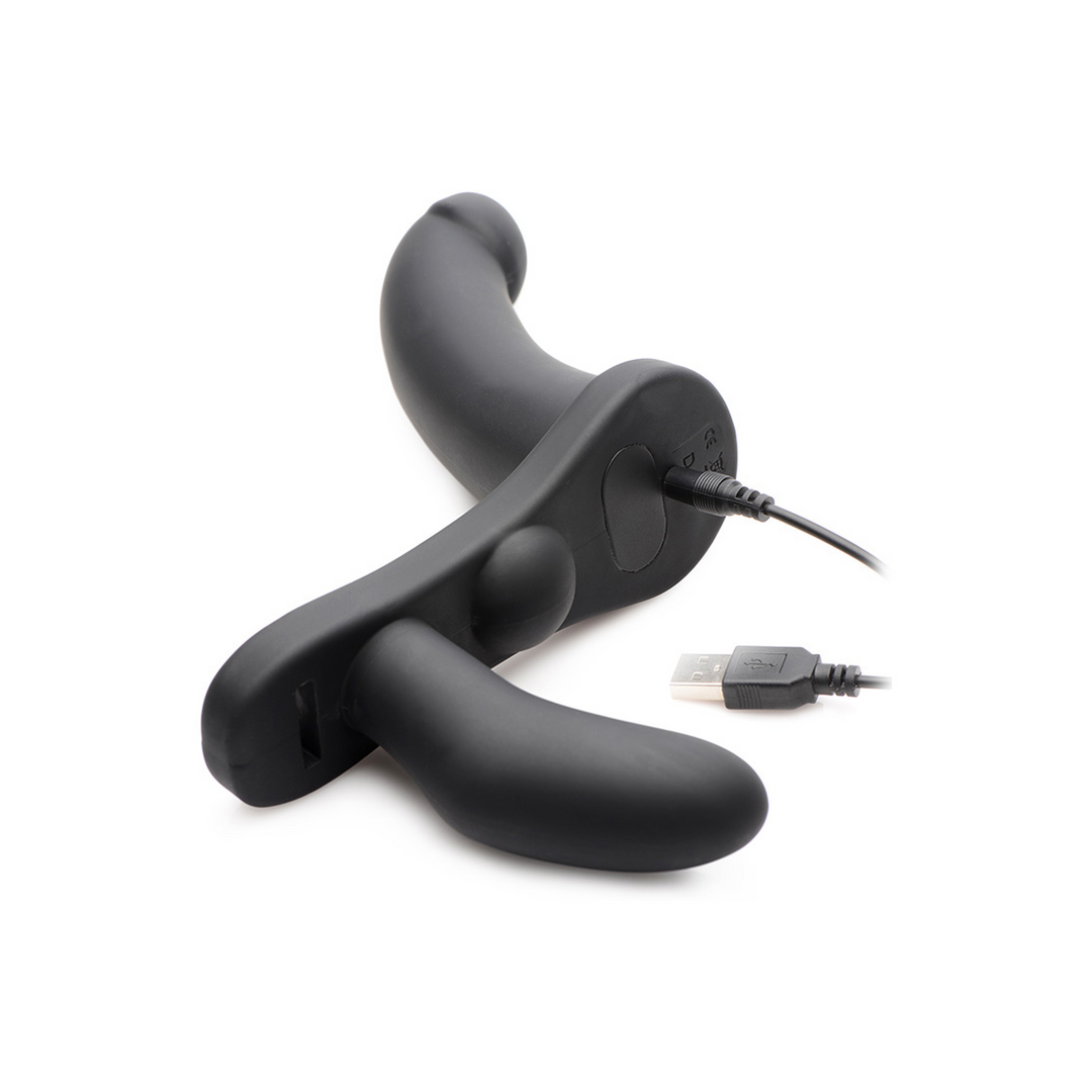 Su Double Take 24,1 cm - Strap-On Harness met Vibraties