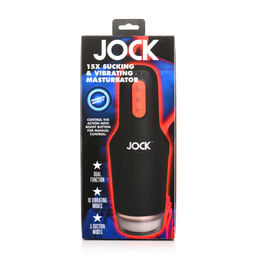 Saugen und Vibrieren Masturbator - 15X - Schwarz