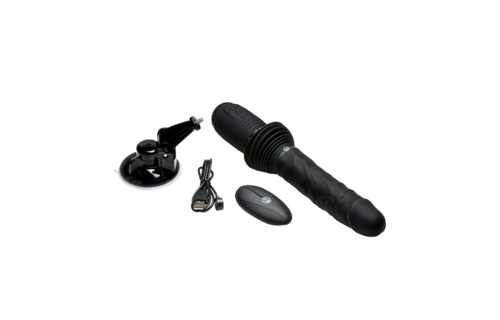 Ultimate Power Pounder - Powerful Silicone Dildo Black
