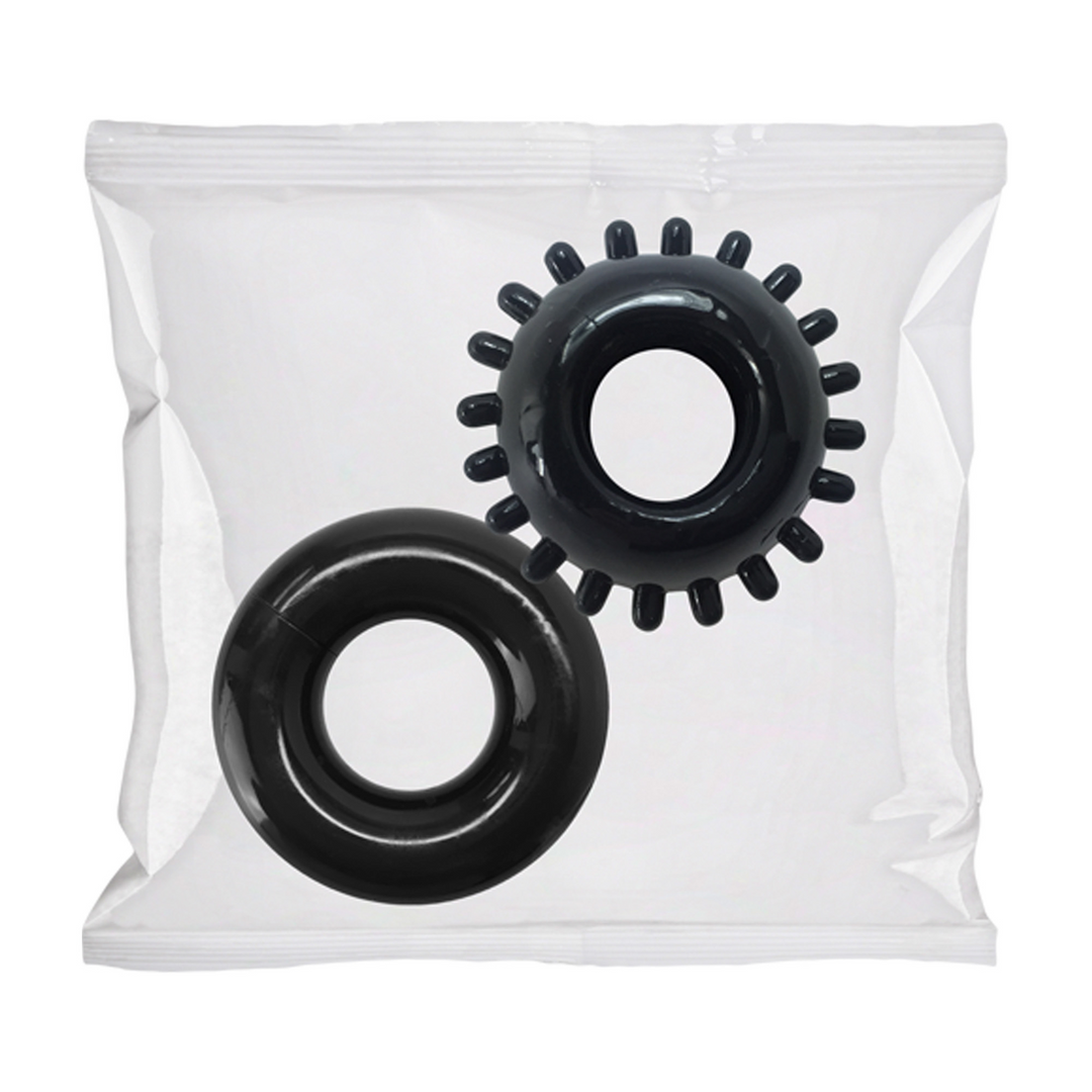 2-pack C-ring set black – 50 pieces bulk refill TPE