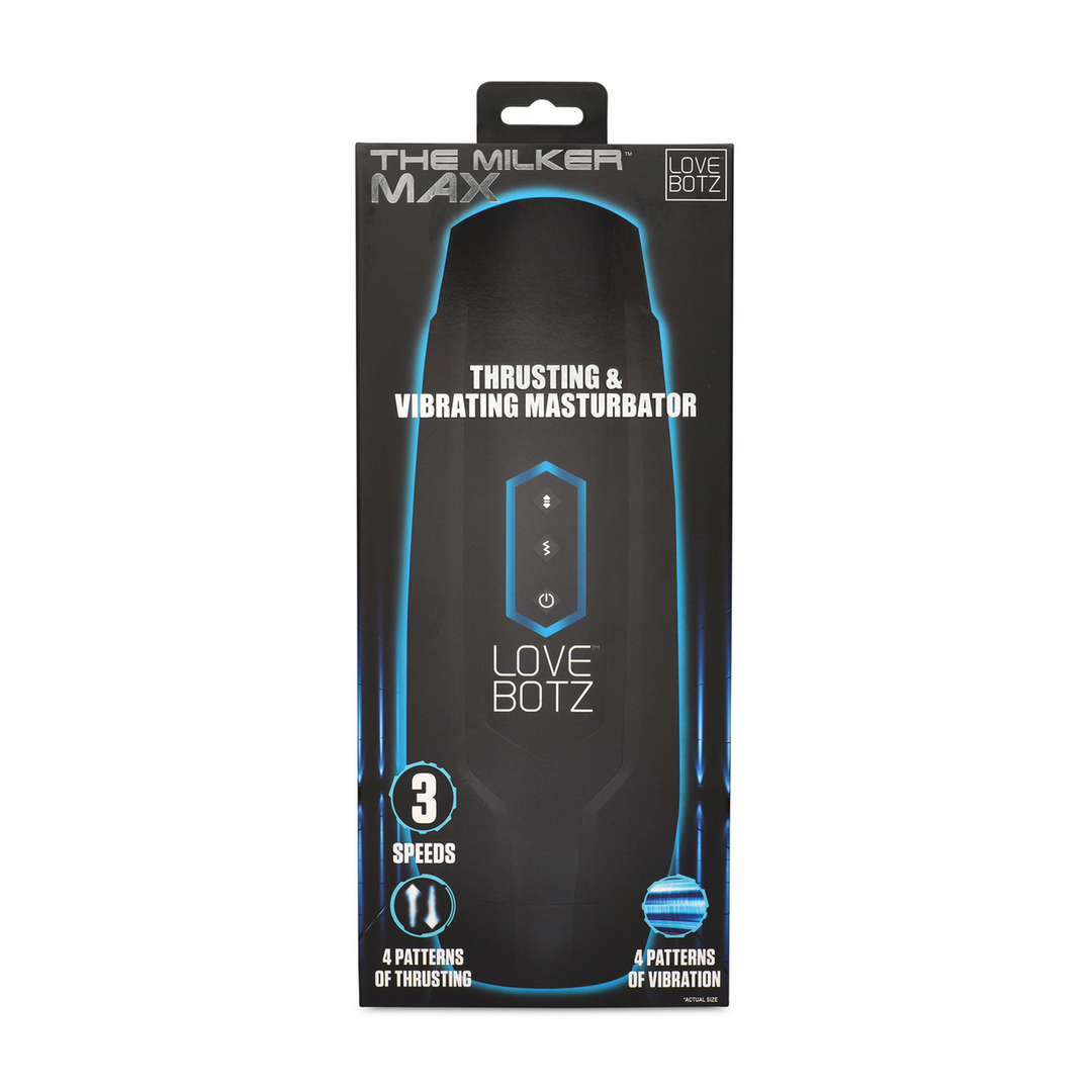 The Milker Max – 14X Vibrating Masturbator Black | XR Brands