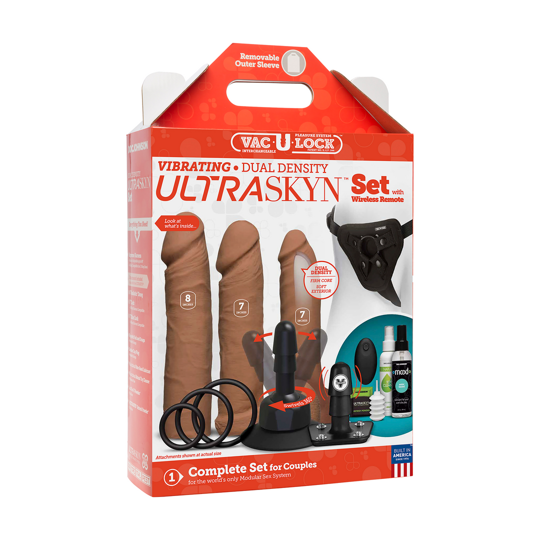 Vibrating Dual Density ULTRASKYN Toys Set + Remote Control