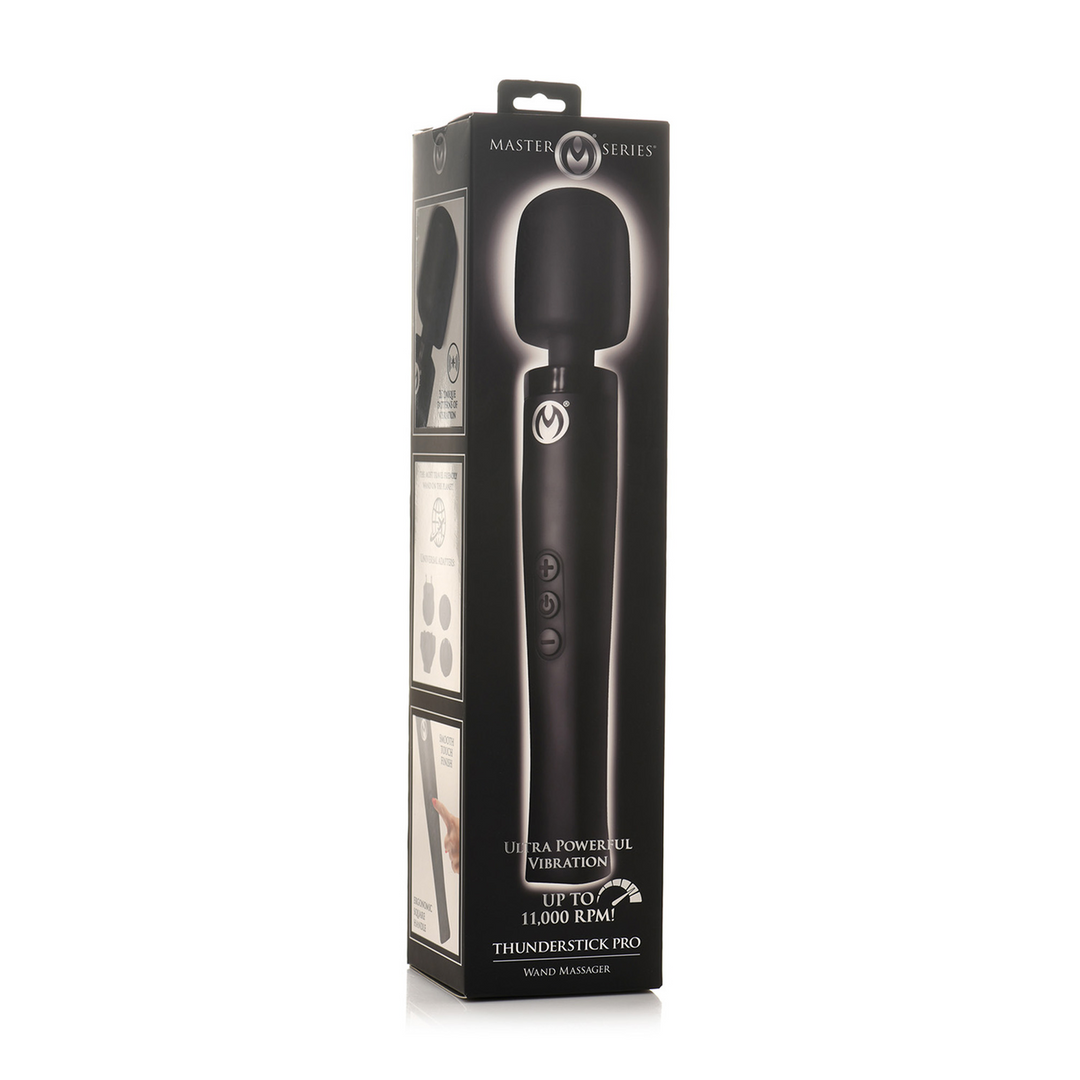 Thunderstick Pro - Powerful Black Wand Massager 32.7 cm