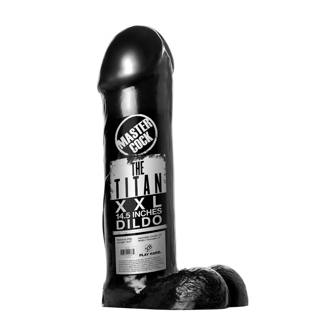 Der Titan Dildo - XXL - 14,5 Zoll - Schwarz