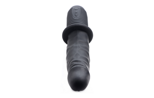 Power Pounder - Krachtige Siliconen Vibrerende Dildo Zwart