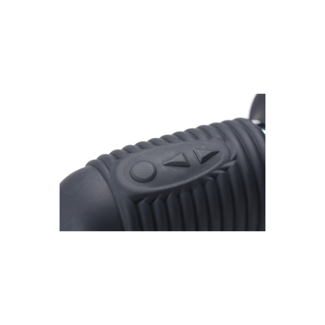 Power Pounder - Powerful Silicone Vibrating Dildo Black