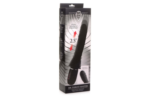 Thrust Master - Vibrating and Thrusting Dildo with Handle