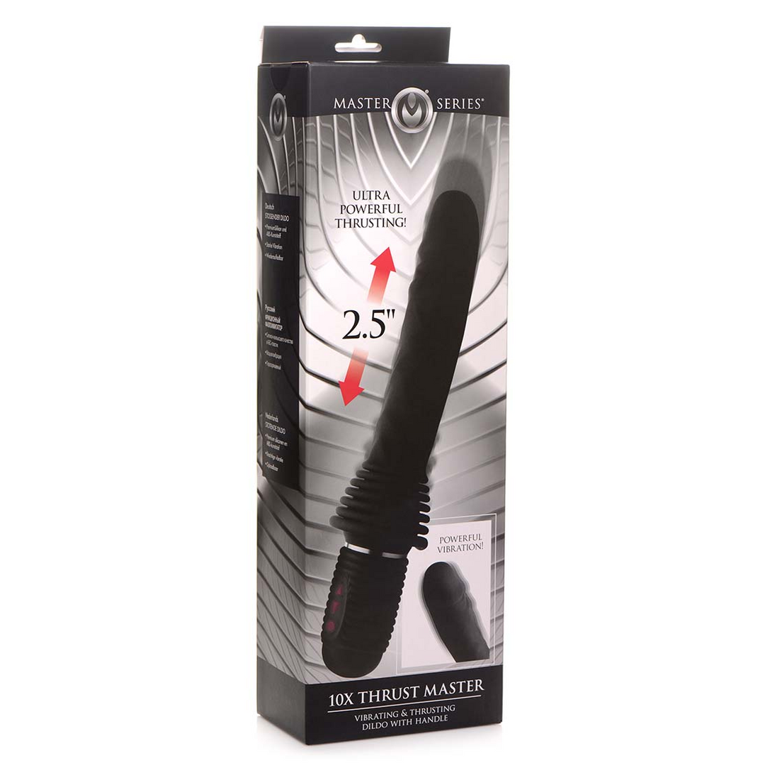 Thrust Master - Vibrerende en Duwende Dildo met Handvat