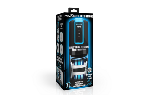 Roto-Stroke Masturbator Black – Push & Twist Pleasure