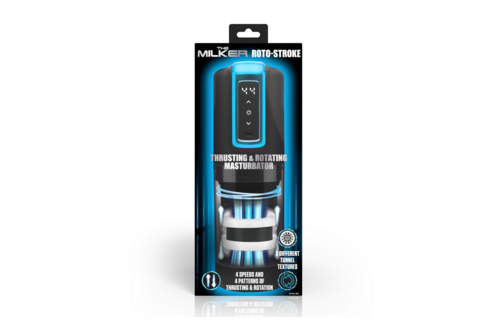Roto-Stroke Masturbator Black – Push & Twist Pleasure
