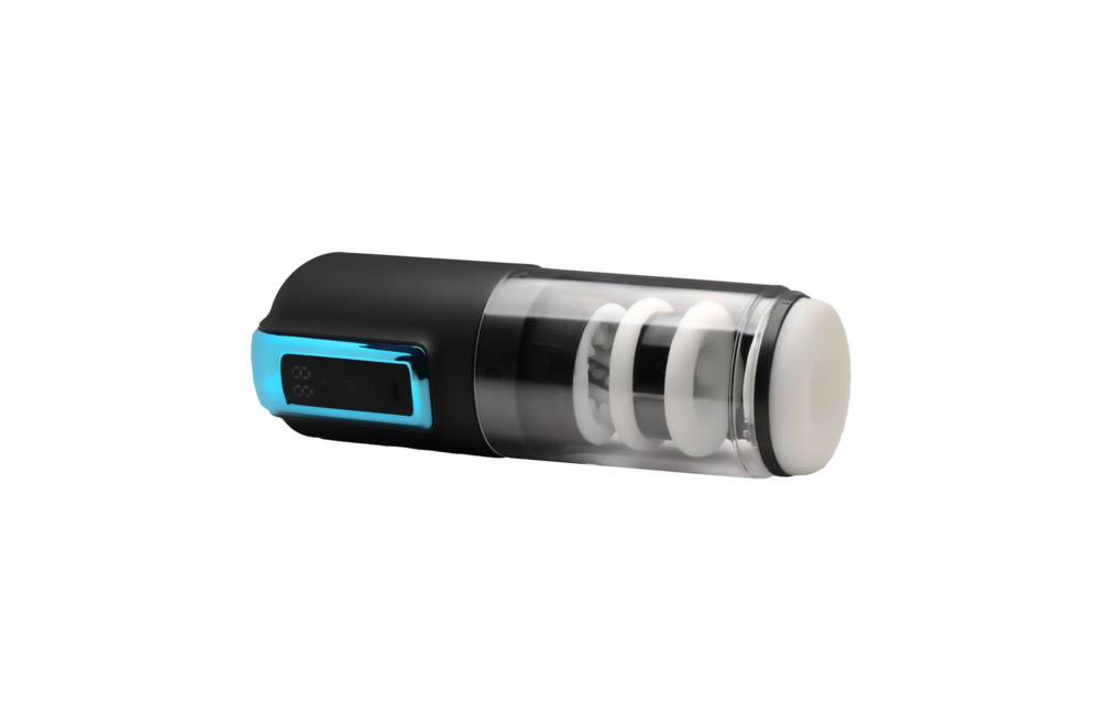 Roto-Stroke Masturbator Black – Push & Twist Pleasure