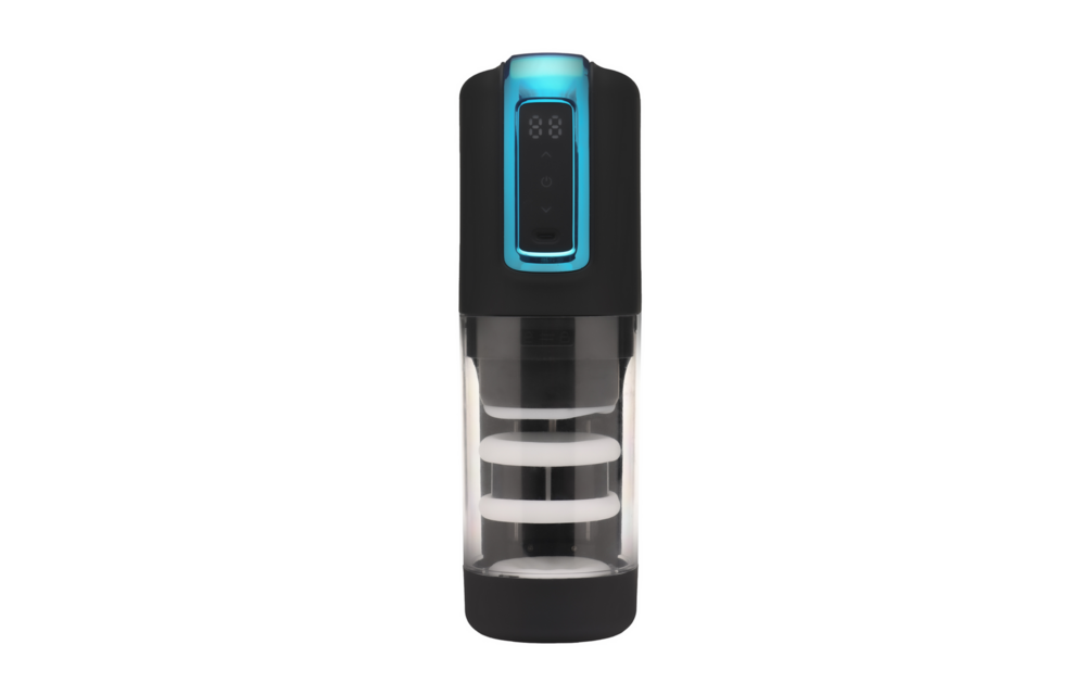 Roto-Stroke Masturbator Black – Push & Twist Pleasure