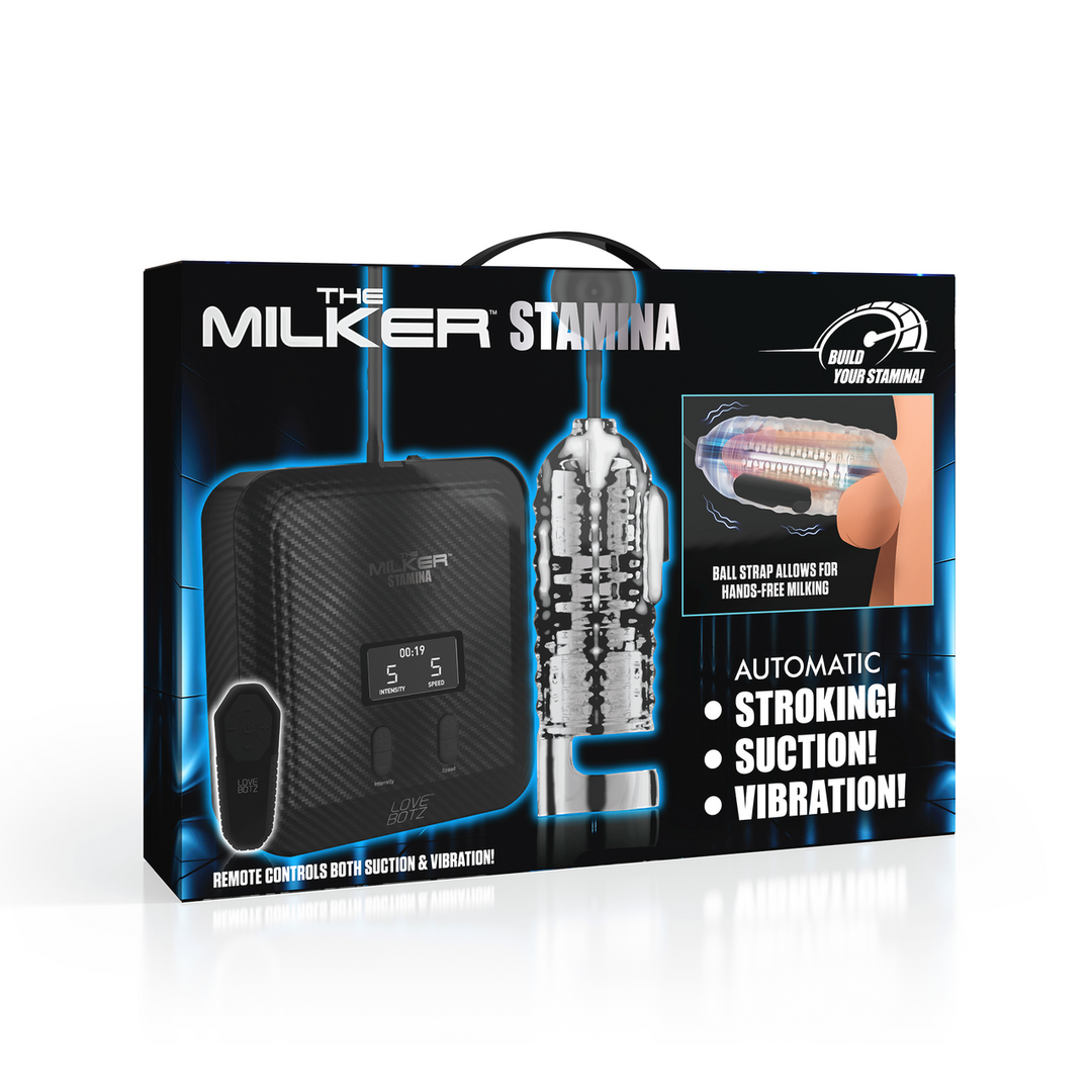 De Milker Stamina - Automatische Vibratie en Zuig Stroker - Transparant