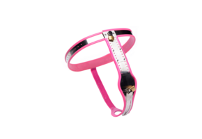 Edelstahl-Kinky-Keuschheitsgürtel für Frauen 9,5 cm Rosa