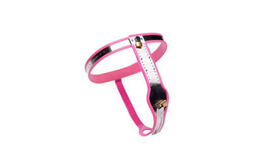 Roestvrijstalen Kinky Vrouwen Kuisheidsgordel 9,5 cm Roze