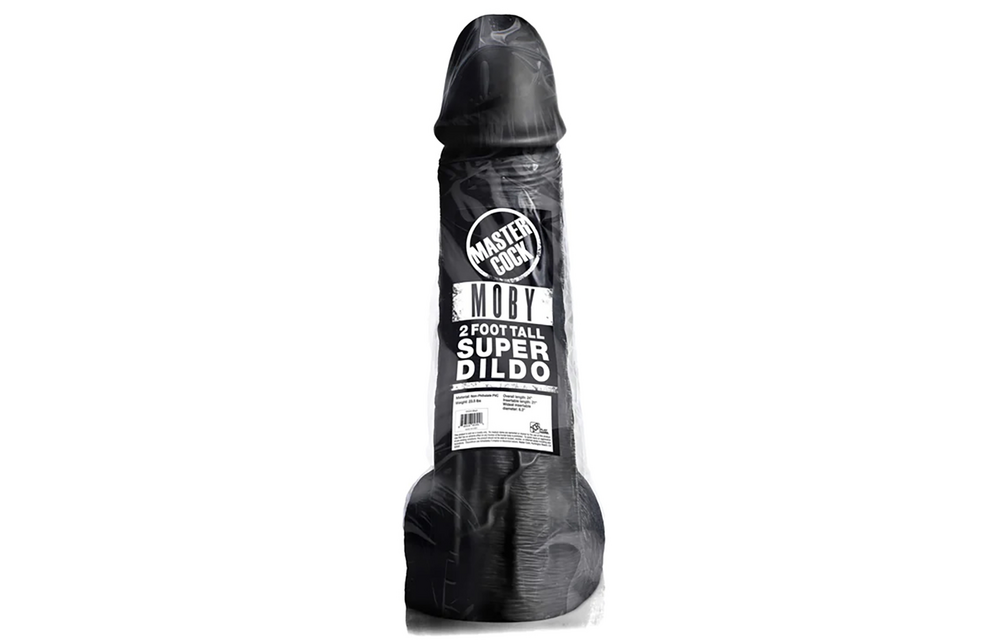 Moby Super Dildo 60 cm Schwarz – XXL Realistisches Vergnügen