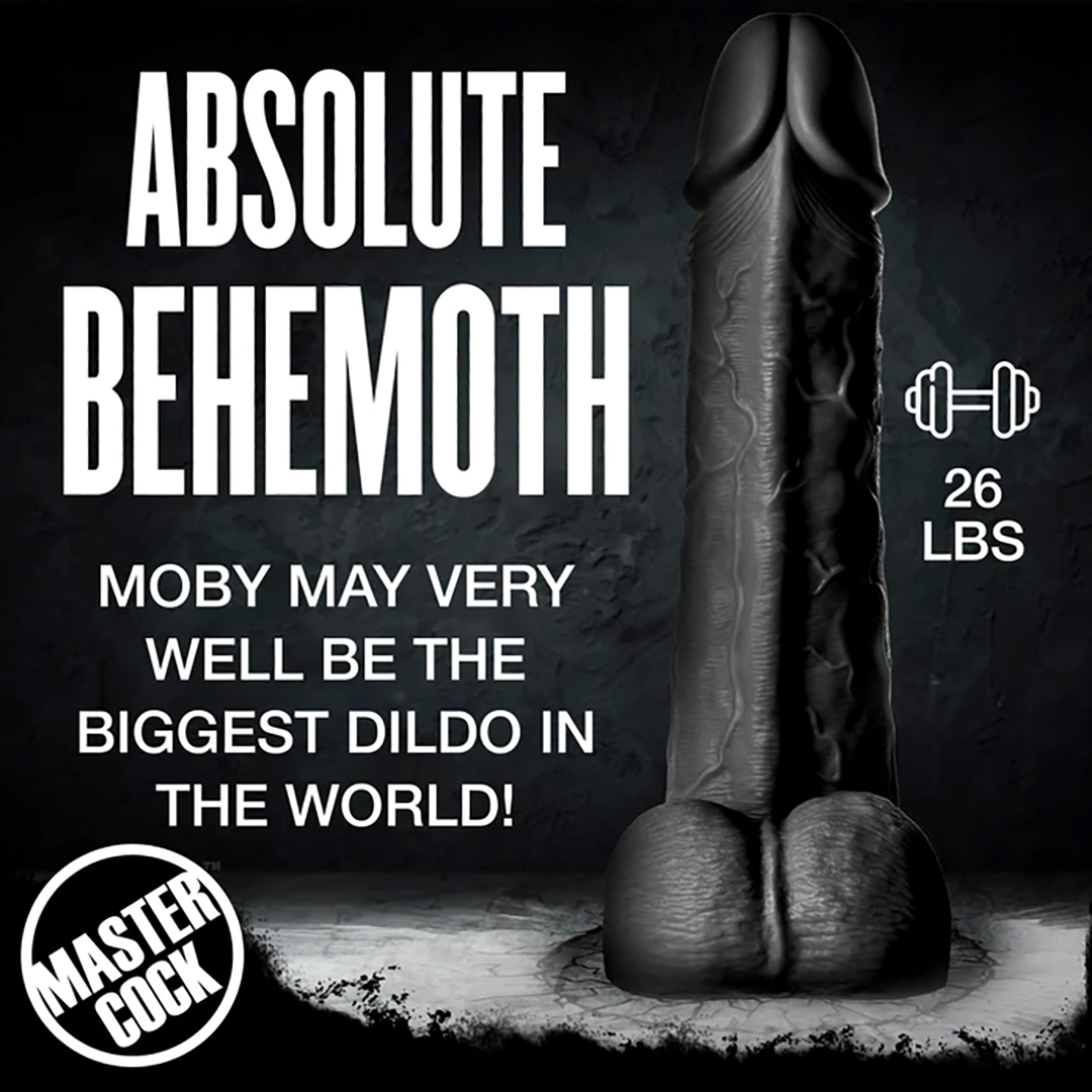 Moby Super Dildo 60 cm Schwarz – XXL Realistisches Vergnügen