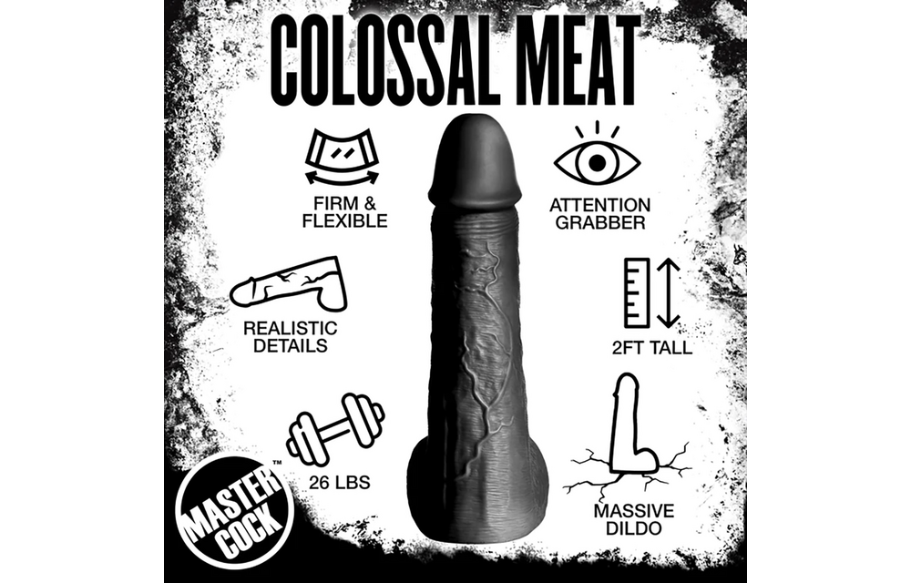 Moby Super Dildo 60 cm Black – XXL Realistic Pleasure