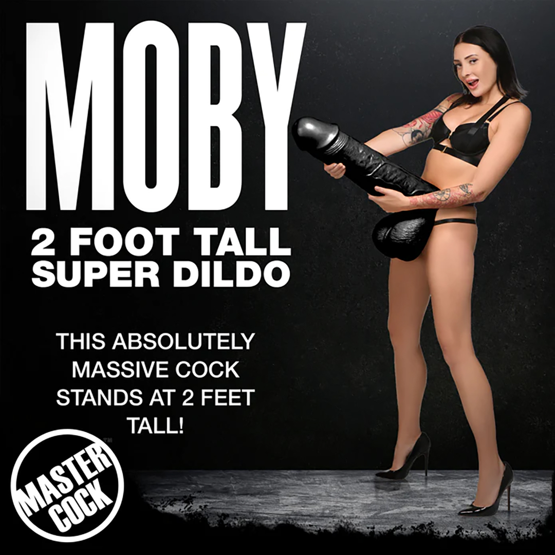Moby Super Dildo 60 cm Zwart – XXL Realistisch Genot