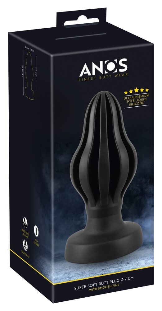 Super Soft Butt Plug Ø7 cm | 15.8 cm Silicone With Suction Cup